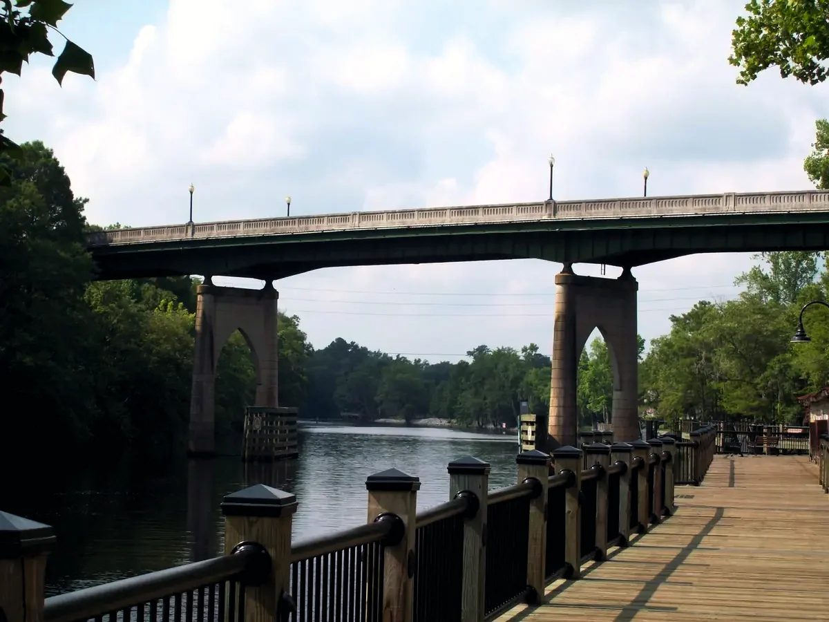 The Waccamaw River Memorial Bridge in Conway